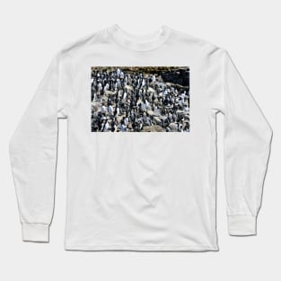 Guillemot colony on the Farne Islands - Northumberland, UK Long Sleeve T-Shirt